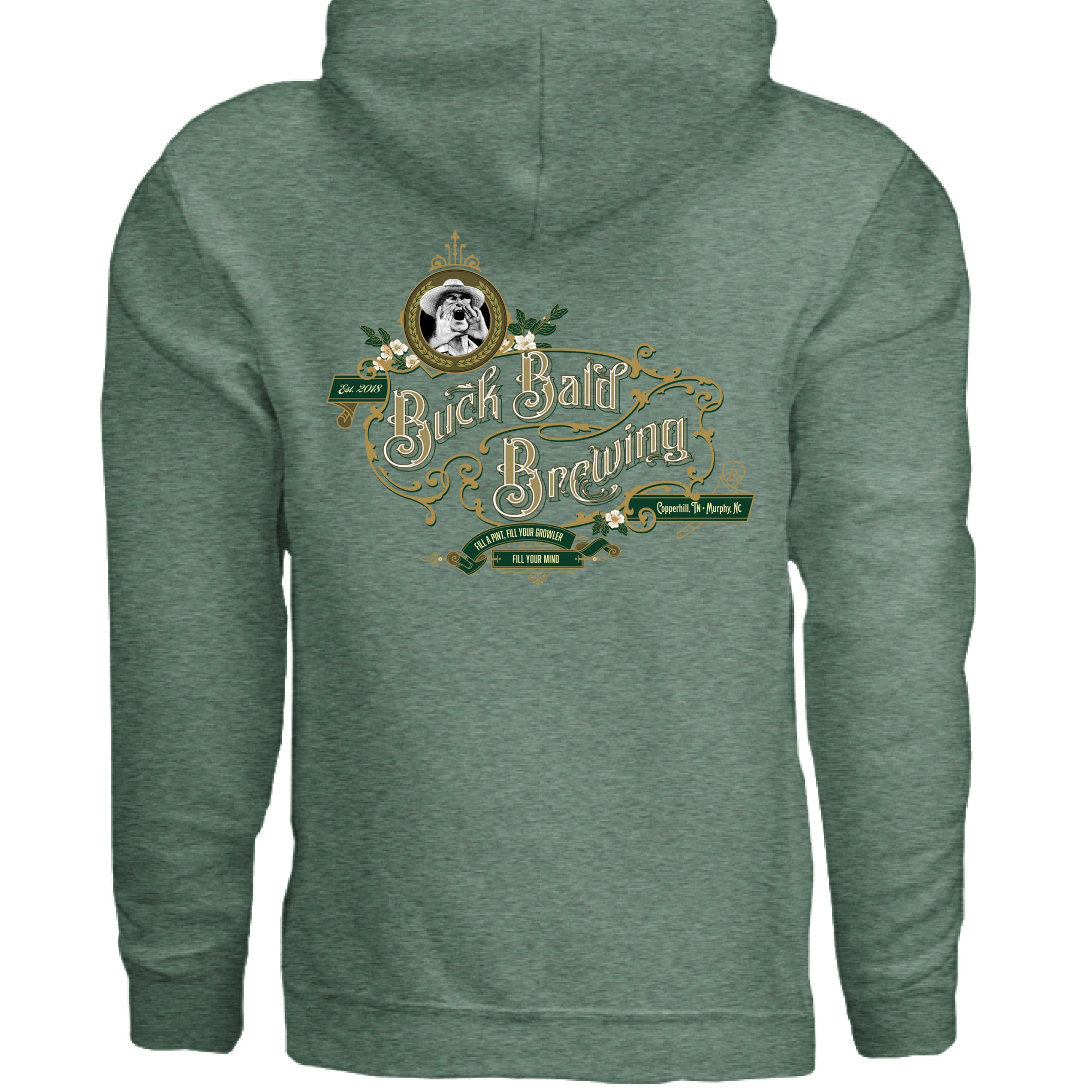 Heather Sport Dark Green - BACK